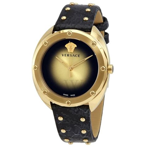 Women's Shadov Leather Champagne Dial Watch 